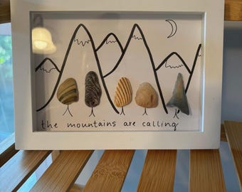 The Mountains are Calling: 5 1/2” by 7 1/2” Shadowbox