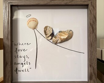 Angels dwell: 8 1/2" Square Shadowbox