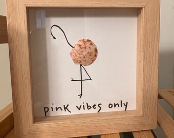 Pink vibes only - 5 3/4" Square Shadowbox