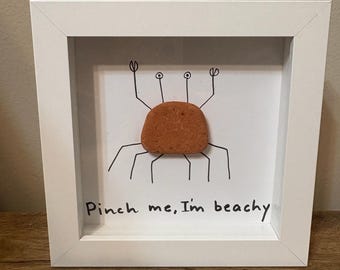 Pinch me. I’m beachy : 5 3/4" Square Shadowbox