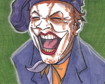 Original Laughing Jack Nicholson ACEO