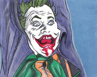 Original Hanging  Joker Jack Nicholson ACEO