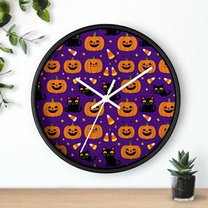 Halloween Wall Clock | Spooky Decor, Fall Home Accent, Unique Gift, Seasonal Timepiece, Halloween Countdown