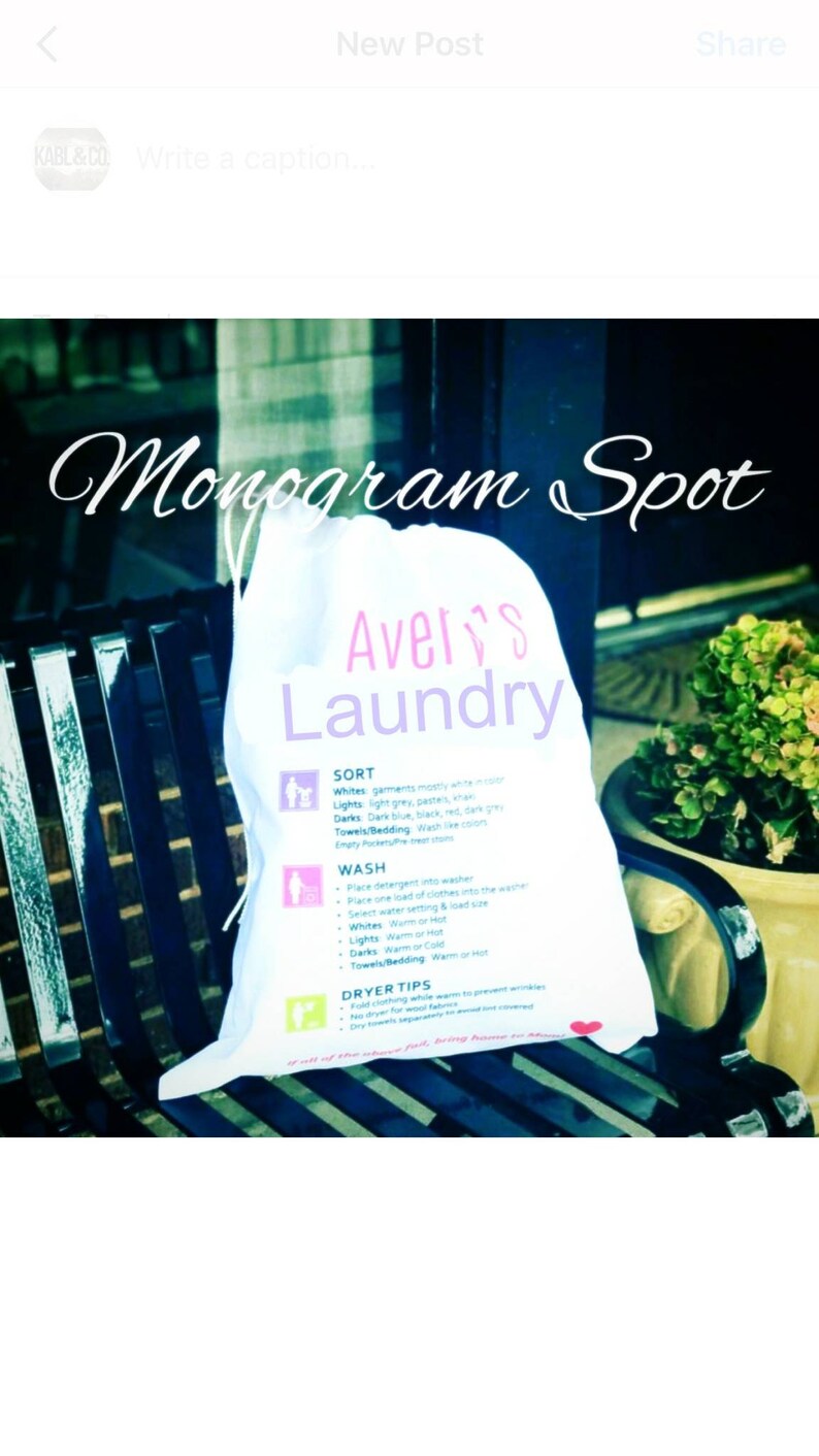 Personalized Laundry Bag ** Graduation Gift ** Male or Female Gift ** College Gift
