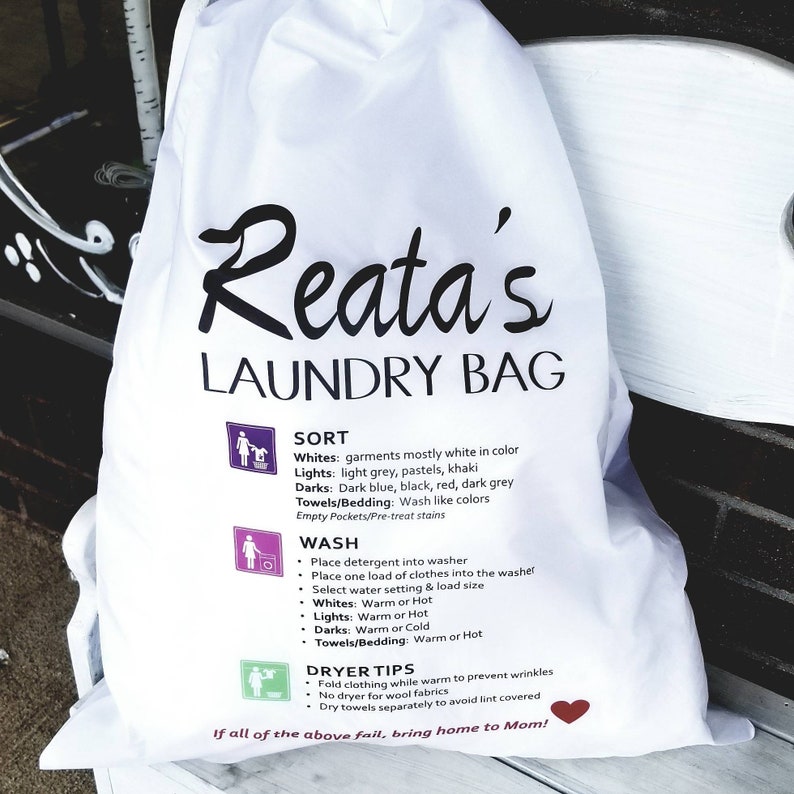 Personalized Laundry Bag ** Graduation Gift ** Male or Female Gift ** College Gift