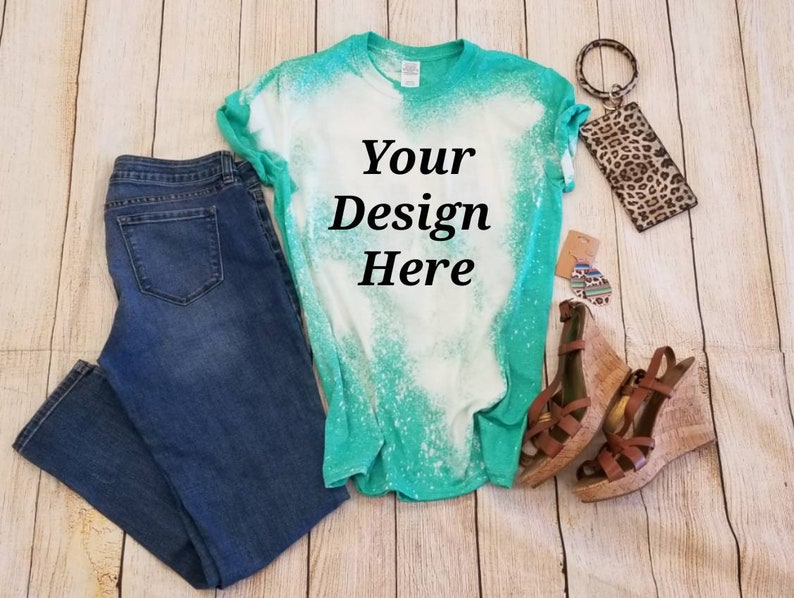 Download Bleach Shirt Mockup Gildan 64000 Short Sleeve Sublimation | Etsy