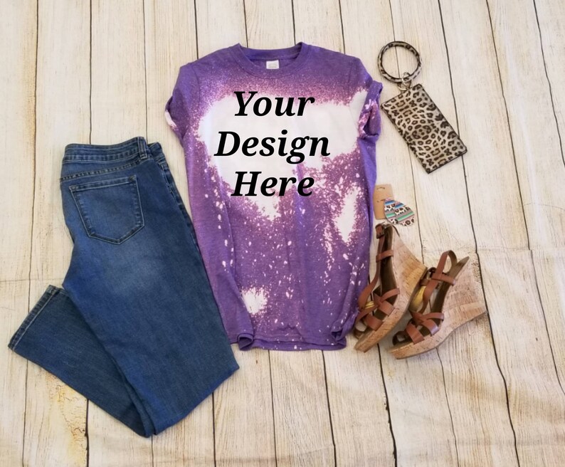 Download Bleach Shirt Mockup Gildan 64000 Short Sleeve Sublimation | Etsy