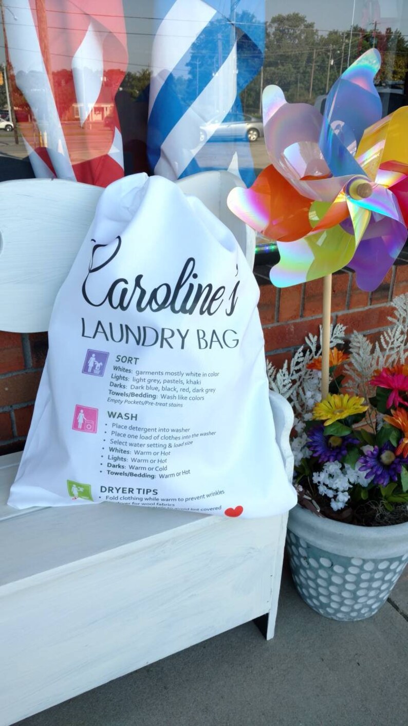 Personalized Laundry Bag ** Graduation Gift ** Male or Female Gift ** College Gift