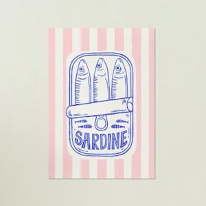 Sardines Poster wallart pink