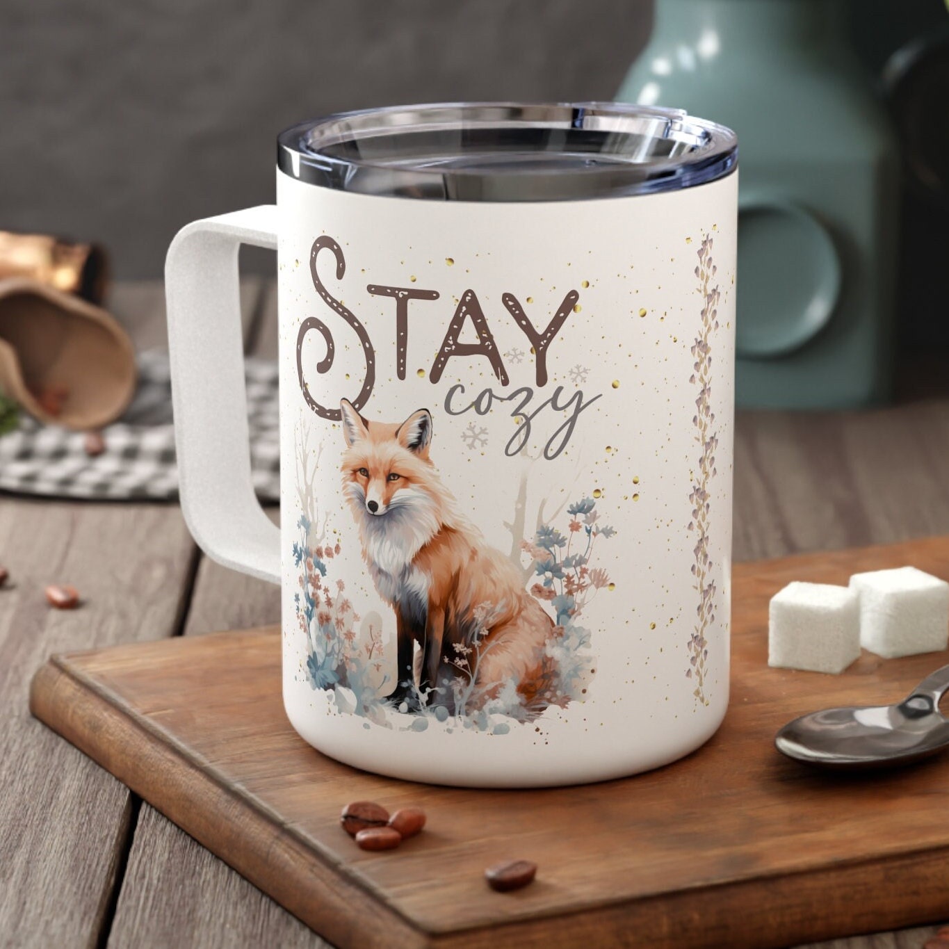 Fox Ceramic Mug - Fox Tail Handle - Coffee Cup - ApolloBox