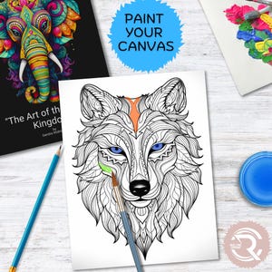 Wild Animal Coloring Book: Nature Art, Stress Relief (28-Page)