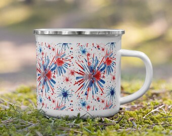 American Celebration Enamel Camping Mug