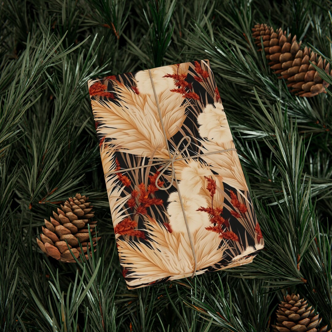 Pampas Grass Wrapping Papers Sheet Rolls Gift Wrap Paper Etsy