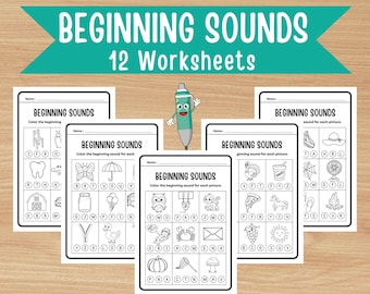 Beginning Sounds, Letter Sounds Worksheet, Phonics and Literacy, Homeschool Activities, Teacher Resources