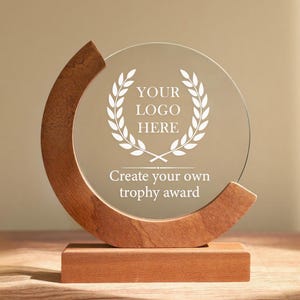 Trofeo in vetro inciso da 7&quot;, premi in cristallo personalizzati con testo e logo, assistente di progettazione gratuito, regalo per dipendenti e colleghi, prodotto nel Regno Unito.