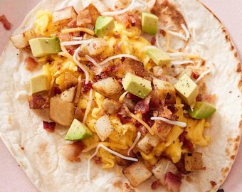 Breakfast Tacos Digital Recipe Printable Recipe Instant Download PDF Easy Recipe Card Kitchen Decor Cooking Gift Recipe Download