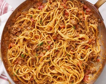 Taco Spaghetti Recipe Digital Recipe Printable Recipe Instant Download PDF Easy Recipe Kitchen Cooking Gift Recipe Printable Recipe Download