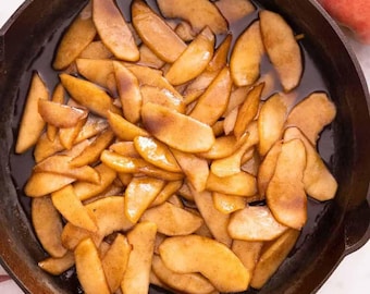 Fried Apples Recipe Digital Recipe Printable Recipe Instant Download PDF Easy Recipe Card Kitchen Decor Cooking Gift Recipe Download