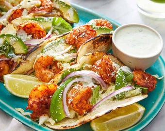 Shrimp Tacos Digital Recipe Printable Recipe Instant Download PDF Easy Recipe Kitchen Cooking Gift Recipe Printable Recipe Download