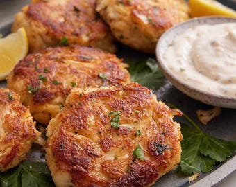 Crab Cakes Digital Recipe Printable Recipe Instant Download PDF Easy Recipe Kitchen Cooking Gift Recipe Printable Recipe Download