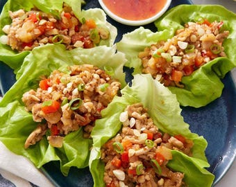 Lettuce Wraps Digital Recipe Printable Recipe Instant Download PDF Easy Recipe Card Kitchen Cooking Gift Recipe Printable Recipe Download