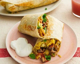 Breakfast Burritos Recipe Digital Recipe Printable Recipe Instant Download PDF Easy Recipe Card Kitchen Decor Cooking Gift Recipe Download