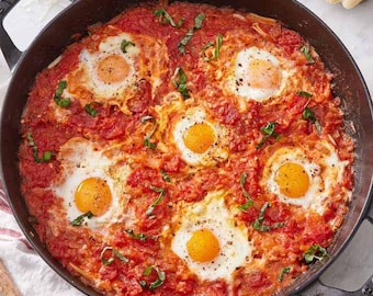 Eggs in Purgatory Digital Recipe Printable Recipe Instant Download PDF Easy Recipe Card Kitchen Decor Cooking Gift Printable Recipe Download