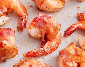 Bacon Wrapped Shrimp Digital Recipe Printable Recipe Instant Download PDF Easy Recipe Kitchen Cooking Gift Recipe Printable Recipe Download