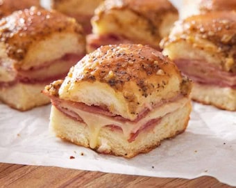Ham and Cheese Sliders Digital Recipe Printable Recipe Instant Download PDF Easy Recipe Kitchen Cooking Gift PDF Printable Recipe Download