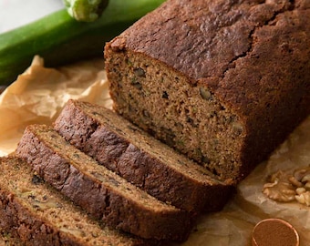 Zucchini Bread Recipe Digital Recipe Printable Recipe Instant Download PDF Easy Recipe Kitchen Cooking Gift Recipe Printable Recipe Download