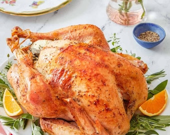 Perfect Roast Turkey Recipe Juicy & Golden Holiday Turkey Easy Thanksgiving Dinner Step-by-Step Digital Recipe Download Homemade Digital