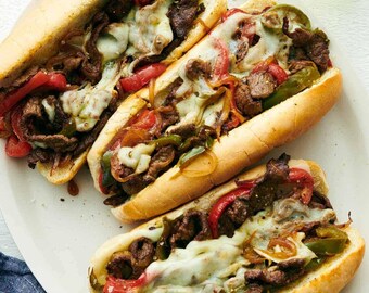 Philly Cheesesteak Recipe Digital Recipe Printable Recipe Instant Download PDF Easy Recipe Kitchen Cooking Gift Printable Recipe Download