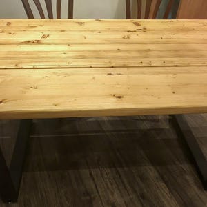 Esstisch Massivholz 218 cm Industrial großer Holztisch mit Stahlbeinen handgefertigt rustikal Dining Table 6–8 Personen Custom möglich Loft