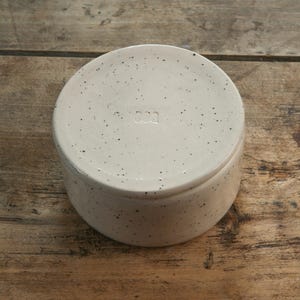 Ceramic French Butter Keeper – White Gloss With Speckles