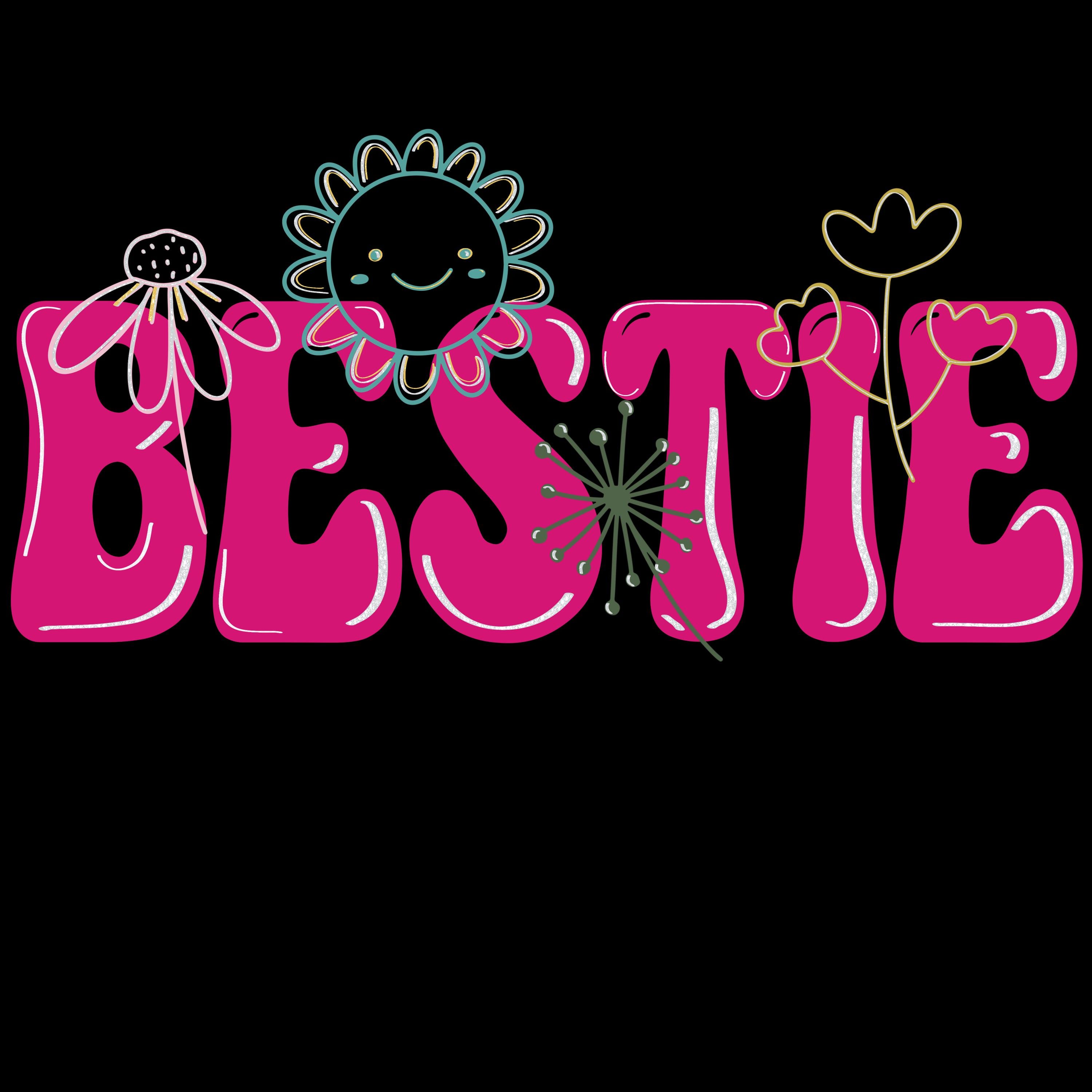 Princess Bestie PNG Bundle, Girly Typography Clip Art (digital Download ...