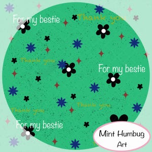 Bestie Friendship Digital Art: Hand-Drawn BFF Design (Instant Download PNG)