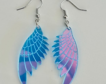 Iridescent Angel Wing Earrings