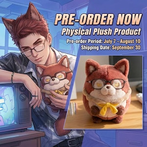 Pre-order Valko Wolf Mascot 15 cm katoenen pop | Love and Deepspace pluche
