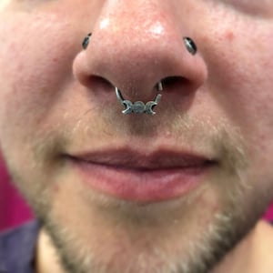 Goddess Triple Moon Septum Ring