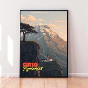 GR10 Pyrenees poster – Unframed hiking poster – Giclee print on matte paper – Mountain & nature wall decoration
