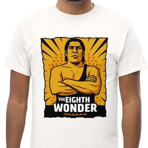 Andre the Giant Wrestling Tee – Retro Pop-Art “Eighth Wonder of the World” Graphic Shirt