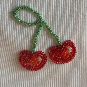 Cherries Bead Embroidery Tank Top