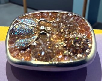 Cochni Italy Jeweled Bee Belt Buckle – Rare Vintage Statement Piece- Ornate and highly collectible