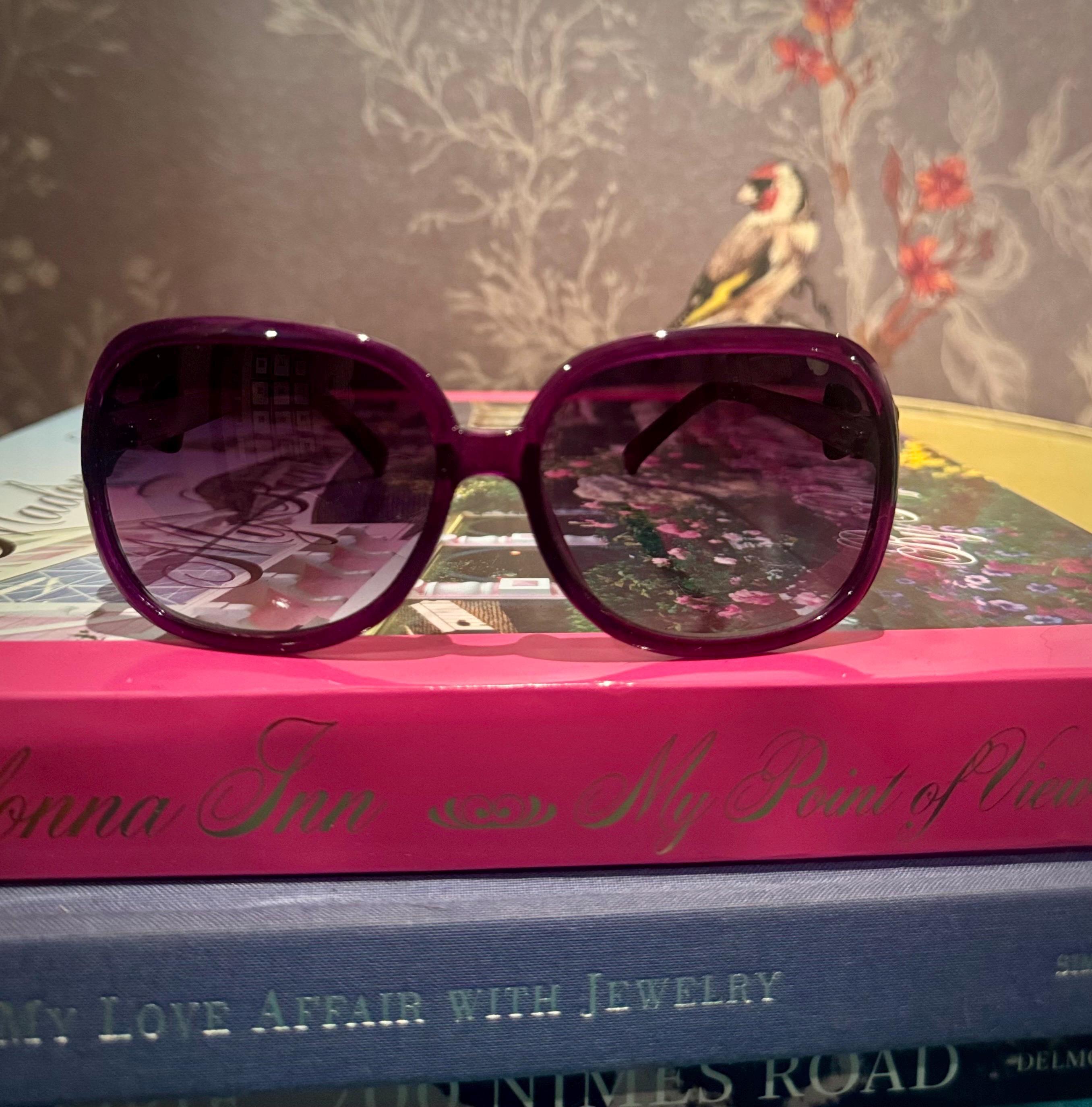 NOS Vintage Y2K Designer Ladies Sunglasses Ellen Tracy | Plum Fade Plastic Frame ellen tracy sunglasses products for sale | eBay main image 2
