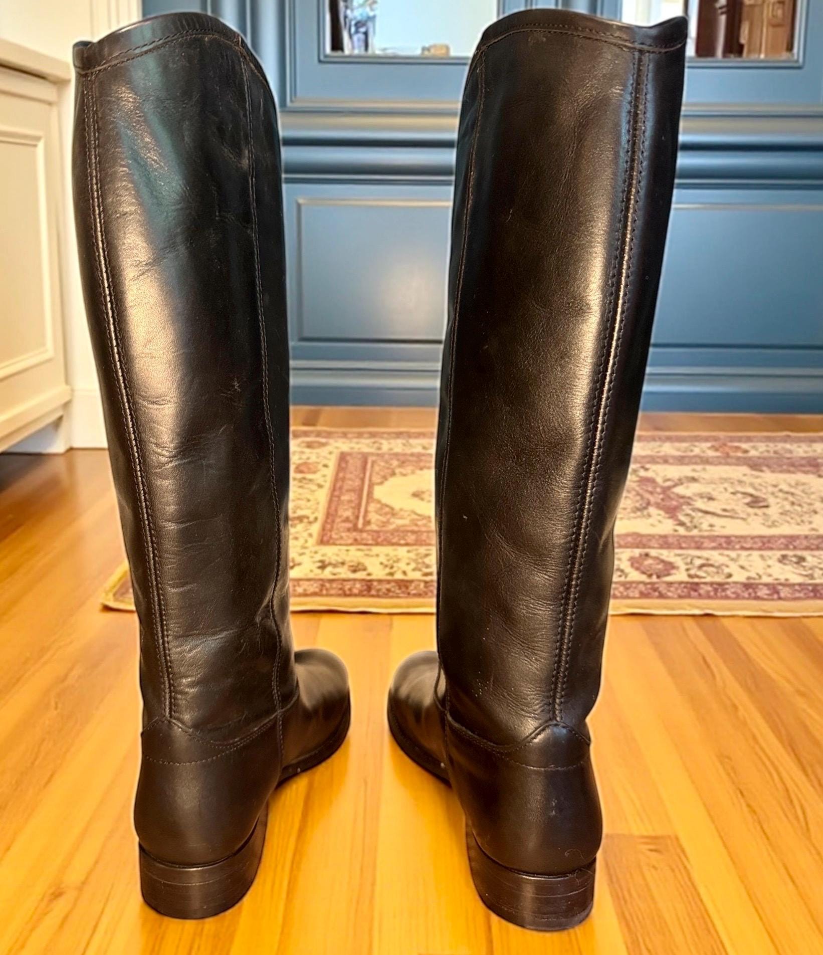Frye Melissa Button 2 Riding Boots – Women’s 7B Black Leather ...