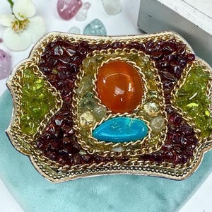 Recycled Glass Belt Buckle Green - Etsy display picture 3