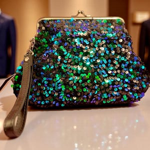 Patricia Nash Sequin and Leather Clutch: Potenaz Frame Bag Wristlet