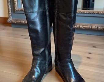 Frye Melissa Harness Tall Boots: Black Leather, Women display picture 1