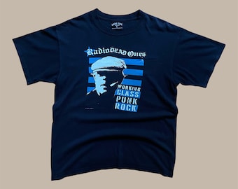 Radio Dead Ones punk grafisch T-shirt Core Tex L Class Rock