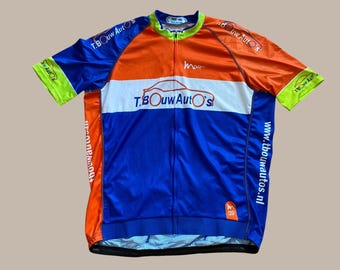 Maepa Cycling Jersey T.Bouw Auto's 4XL Azul Naranja Bike Shirt Team Wear Vintage